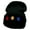 Black, variant on Monopoly Houses Embroidered 12 inch Acrylic Cuffed Long Beanie - Black OSFM