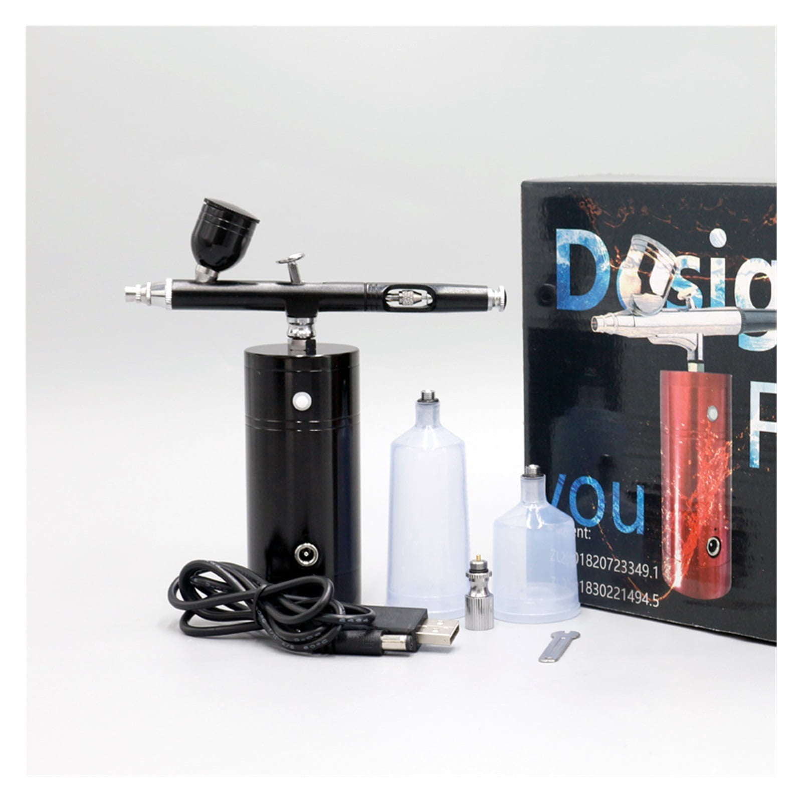 Portable Rechargeable Mini Air Gun Kit with Compressor Air-Brush Paint Spray Gun Airbrush Set For Nail Art Cake Fog Mist Sprayer ,User-Friendly Design