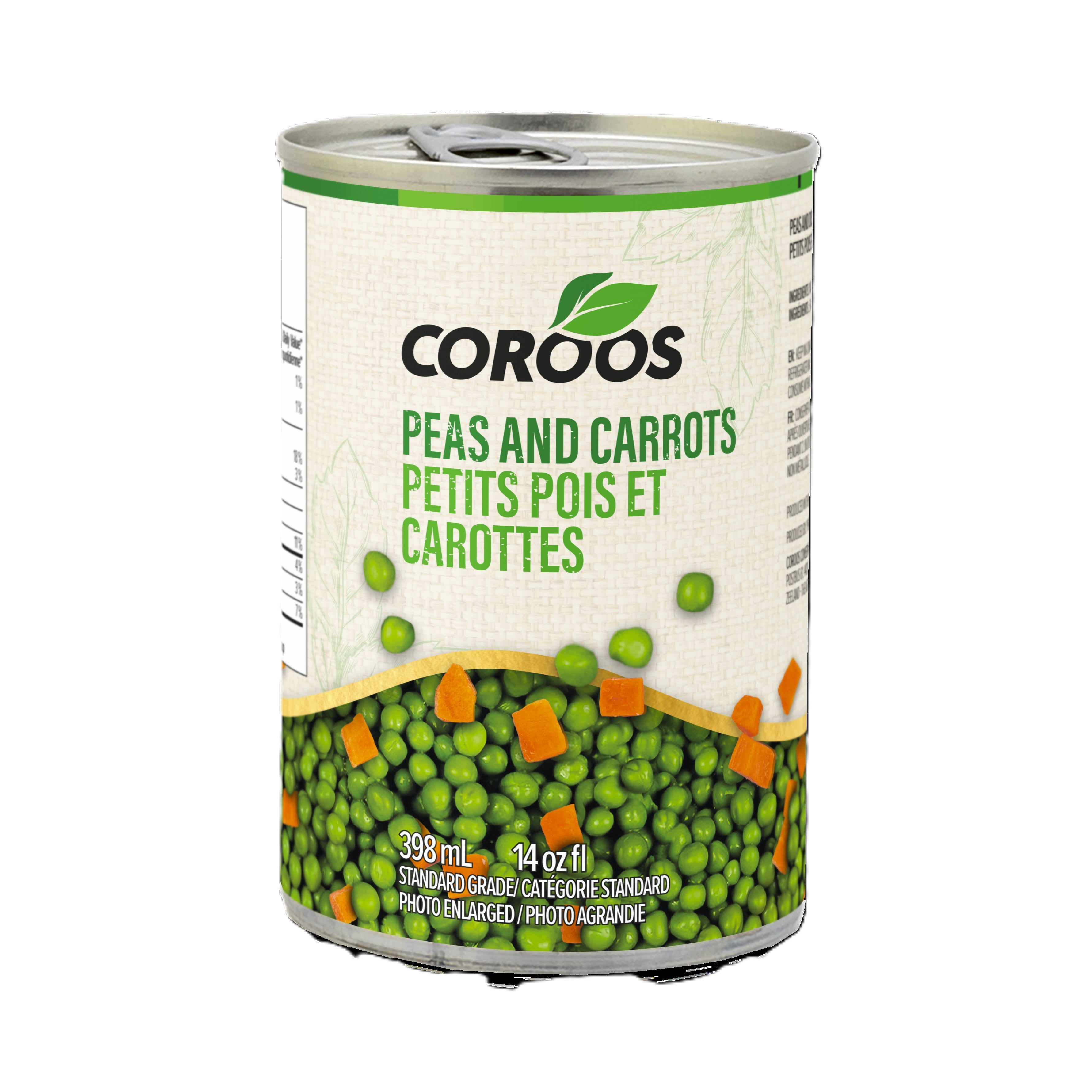 Coroos Canned Peas and Carrots, 398ml