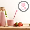 thumbnail image 3 of 8Pcs Silicone Straw Tip Cover Cute Sakura Shape Straw Caps Straw Cover Plug Reusable Drinking Straw Tips Lids for Valentines Day Wedding Party Birthday - Pink, 3 of 5