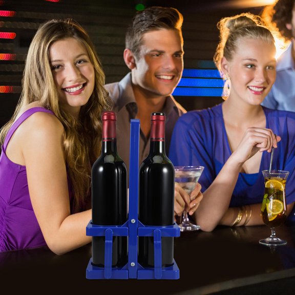 ETEREAUTY Portable Folding Beer Basket with Comfortable Handle, Drink Holder for Bottles, Easy to Carry and Store