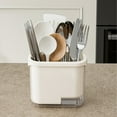 thumbnail image 5 of Fesfesfes Kitchen Drainage Storage Box Plastic Spoon Chopstick Organizer Basket for Utensil Drying Rack Countertop Storage, 5 of 5