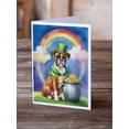 thumbnail image 2 of Boxer St Patrick's Day Greeting Cards Pack of 8 7 in x 5 in, 2 of 3