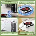 thumbnail image 5 of Sakerplus Portable Bluetooth CD Player – Hi-Fi Sound, Wireless & Wired Playback, Rechargeable Battery, Compact & Lightweight, Supports Bluetooth Headphones and AUX Output (White), 5 of 7