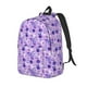 thumbnail image 1 of Disketp Violet Mochila de Lona Estampada, Mochila Escolar de Viaje Ligera para Estudiantes y Portátil-Small, 1 of 5