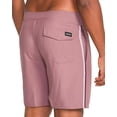 thumbnail image 5 of Volcom Men's 18" Boardshorts – Stretch Swim Trunks with Drawstring Waist and Back Flap Pocket, Size-29, Color-Lawton Bordeaux Brown, 5 of 6