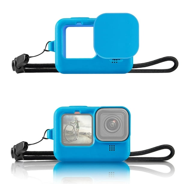 de protección de pantalla de silicona Marco Funda de silicona para cámara 9 Black Action Azul CUTICAT Caja de silicona protectora
