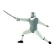 thumbnail image 5 of Figura de modelo a escala 1/64 con pose de esgrima, diseño de figura, decoración de resina, pintada a mano Adelante Gris, 5 of 9