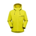 thumbnail image 3 of Women's Waterproof Raincoat Spring And Winter Cuffs Waterproof Hooded Pocket Zipper Jacket Outdoor Mountaineering Clothing Sports Jacket Hooded Windbreaker Yellow S-2XL, 3 of 5
