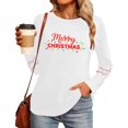 thumbnail image 6 of HOMBOM Ugly Tops for Women Long Sleeve Dressy Casual White Christmas Tree Christmas Womens Tee Shirts Crewneck, 6 of 9