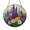 Acrylic 3.5 Inch, variant on Wildflowers Stained Glass Style Suncatcher, Colorful Meadow Floral Window Hanging Decor, Botanical Spring Inspired Art Panel for Living Room Home Accent
