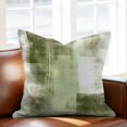thumbnail image 2 of Abstract Art Throw Pillow Cover Vintage Green Collage Oil Painting Texture Cotton Linen Cushion Cover Throw Pillow Case with Invisible Zipper for Couch Sofa Bed Chair Car 24x24 Inch, 2 of 9