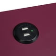 thumbnail image 4 of ACME Fierce Accent Table with USB Charging Dock in Burgundy and Black, 4 of 6