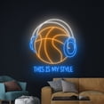 thumbnail image 3 of Handmadetneonsign Basketball This My Lifestyle Neon Sign, Basketball Wall Art Decor, Sport Wall Decor, 3 of 5
