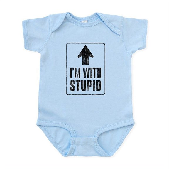 CafePress - Vintage I'm With Stupid [U] Infant Bodysuit - Baby Light Bodysuit, Size Newborn - 24 Months