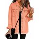 thumbnail image 1 of Chaquetas y abrigos de mezclilla sin capucha de manga larga para mujer, blusa lisa de moda, abrigo de manga larga con bolsillos, cárdigan, blusa de poliéster para mujer, 1 of 6
