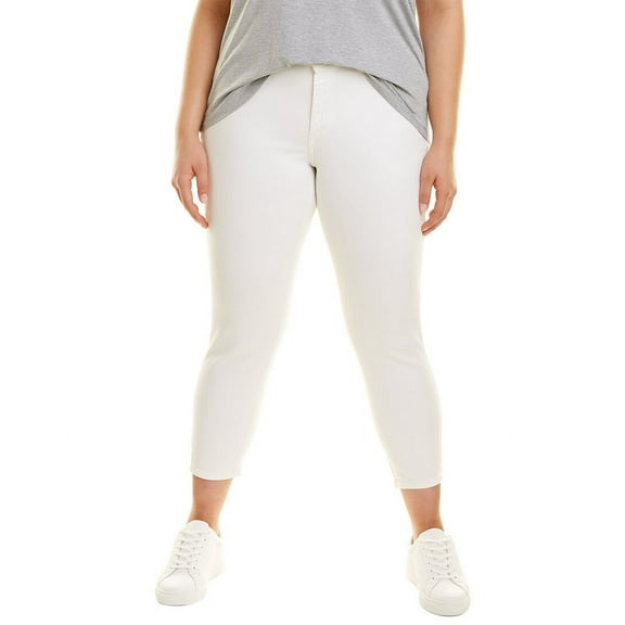 DL1961 womens Plus Farrow Porcelain Ankle Cut Jean, 18W, White