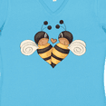 thumbnail image 4 of Inktastic Valentine's Day Bumble Bees Women's V-Neck T-Shirt, 4 of 5