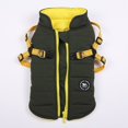 thumbnail image 2 of Dog Harness and Leash Set Winter Warm Pet Cotton Vest Jacket for Small Medium Large Dogs and Cats, 2 of 11