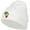 White, variant on Rasta Africa Map Embroidered Long Beanie - White OSFM