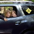 thumbnail image 2 of HLONK 2PCs Baby On Board Sign with Suction Cups  Bright Yellow Baby On Board Sticker for Cars  Reflective Warning Sticker Sign for Car  Reusable Reminder Sticker Decals Without Residue, 2 of 5