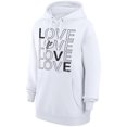 thumbnail image 2 of Women's G-III 4Her by Carl Banks  White San Antonio Spurs Basketball Love Fleece Pullover Hoodie, 2 of 3