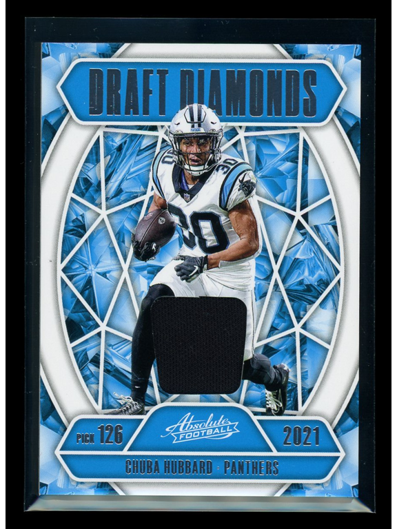 2025 Panini Absolute Football Draft Diamonds Chuba Hubbard Carolina Panthers Patch #DDJ-CHU Football Card