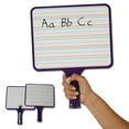 thumbnail image 2 of KleenSlate Blank/Lined 2-Sided Rectangular Dry Erase Paddles with Markers, Set of 10, 2 of 4
