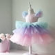 thumbnail image 1 of Niñas Arco Iris unicornio princesa vestido pastel capas tutú vestido de graduación para niños boda noche Formal fiesta desfile Vestidos Tan Jianjun  unisex, 1 of 2