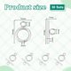 thumbnail image 3 of 30Sets 304 Stainless Steel Toggle Clasps Stainless Steel Color Ring: 16x12x2mm Hole: 3mm Bar: 18x7x2mm Hole: 3mm, 3 of 5
