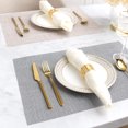 thumbnail image 4 of Placemats Set of 8 - Heat Resistant Non-Slip Place mats for Dining Table, Washable Durable PVC Woven Table Mats Easy to Clean for Kitchen Dining Table Decoration Indoor Outdoor, 4 of 5