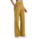 thumbnail image 1 of Pantalones de Cintura Elástica para Mujeres Deporte Casual Color Sólido Botón de Moda Bolsillo Pantalones de Yoga, 1 of 5