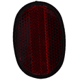 thumbnail image 2 of 4 Pcs Bicycle Rear Tail Reflector Mudguard Oval Warnning Red Black, 2 of 8