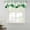 Green, variant on St. Patrick's Day Tie Up Valance Curtains for Windows, Kitchen Curtains Window Treatments, Green Shamrocks Leaf Polka Dots Short Window Shades Valances for Bedroom Bathroom Cafe 42"x12"