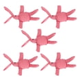 thumbnail image 5 of Conejos pequeños de peluche, decoración en forma de conejito, adorno de Animal bonito para bolsa, rejilla roja y blanca, 5 uds., 5 of 5