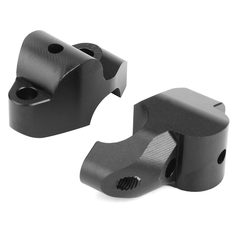 Fat Bar Riser, 2PCS Handlebar Riser Clamp Black Ergonomic Pre Holes For Motorcycle