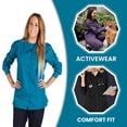 thumbnail image 5 of Women's Warm Up Medical Scrub Jacket (Teal, 5X-Large), 5 of 7