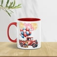 thumbnail image 4 of Vintage Patriotic Pomeranian 4th of July Independence Memorial Day 11oz Accent Two-tone Mug Pom Dog Lover Gifts Coffee Tea Cup - 01006, 4 of 5