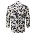 thumbnail image 1 of Camisas De Vestir Para Hombre Slim Fit Camisa de primavera y verano para hombre, camiseta hawaiana de manga larga, camiseta con estampado Floral , camiseta de trabajo con botones para la (Black, 3XL), 1 of 5