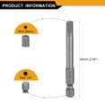thumbnail image 2 of Uxcell 5pcs H5.0 Hex Head Drill Bit Wrench 5mm Metric Flat Tip 1/4" Hex Shank 65mm (2.56") Long Magnetic Hexagonal Screw Driver Socket Screwdriver Bits, 2 of 7