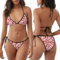 thumbnail image 3 of Disketp Hand Drawn Strawberry para Bañador de Dos Piezas para Mujer, Bikini Sexy Halter String, Conjunto de Bikini en Triángulo, 3 of 6