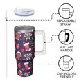 thumbnail image 3 of 30oz Christmas Ornaments Tumbler with Handle and Straw, Festive Holiday Stainless Steel Mug, Santa Snowman Cup, Xmas Gifts for Women Men, 3 of 5