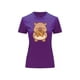 thumbnail image 2 of Playera Blusa De Capybara Comiendo Pretzel Ropa Divertida Para Mujer Capibara Color Morado Talla Chica Marca Emil SaEs, 2 of 4