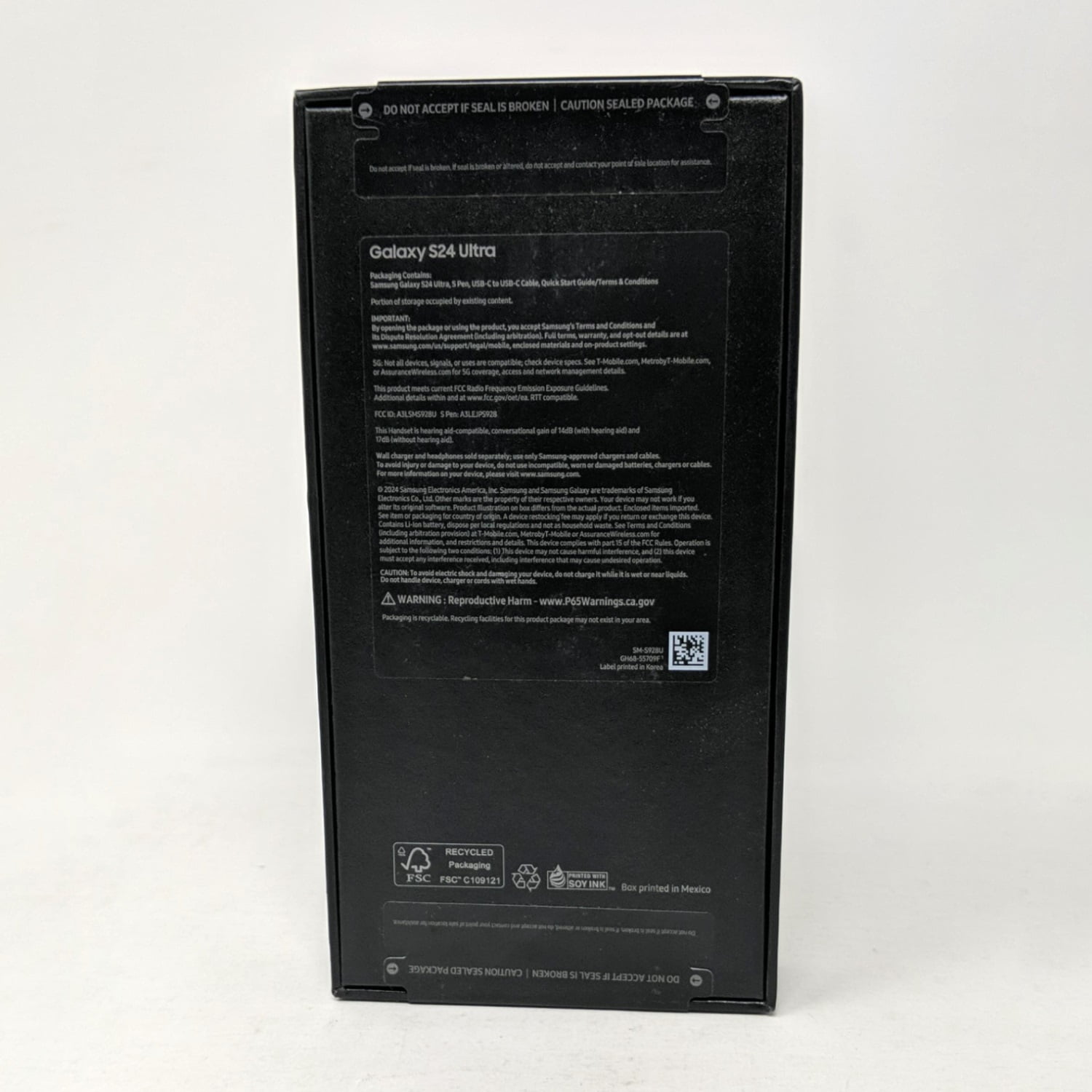 Galaxy S24 Ultra 5G 256GB T-Mobile SM-S928U 6.8" 12GB RAM Smartphone By Samsung - Titanium Black