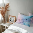 thumbnail image 5 of Pink Blue Marble Outdoor Pillow Covers Pack of 2 Fluid Art Abstract Gold Foil Modern Waterproof Throw Pillow Covers Decorative Cushion Cases for Patio Garden Tent Balcony Couch 20x12 inch, 5 of 8