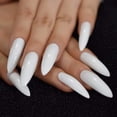 thumbnail image 1 of CoolNail Popular Solid Pure Color False Nails Extra Long Stiletto Tips White Press on Fake Nail Chip UV Gel Finger Extensions Accessories, 1 of 5