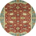 thumbnail image 1 of Ahgly Company Indoor Round Abstract Red Oriental Area Rugs, 3' Round, 1 of 6