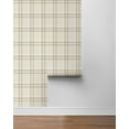 thumbnail image 6 of NextWall French Vanilla Calverlay Plaid Peel and Stick Wallpaper - 20.9 in. W. x 18 ft. L. Roll, 6 of 7
