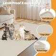 thumbnail image 2 of Cat Litter Mat, Extra Large 51" x 25.6" Silicone Mat Litter Trapping Mat for Scatter Control, Soft on Kitty Paws, Easy to Clean (Beige), 2 of 13