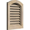 thumbnail image 3 of 12"W x 14"H Arch Top Gable Vent (17"W x 19"H Frame Size): Unfinished, Functional, Smooth Pine Gable Vent w/ Brick Mould Face Frame, 3 of 13